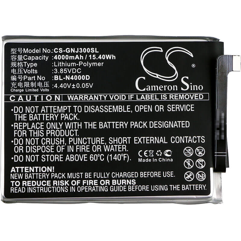 Battery For Gionee, Gn5006, Gn5006l, Gold Steel 2 3.85v, 4000mah - 15.40wh Mobile, SmartPhone Cameron Sino Technology Limited   