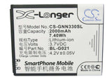 Battery For Gionee Gn777, Gn330 3.7v, 2000mah - 7.40wh Mobile, SmartPhone Cameron Sino Technology Limited (Suspended)   