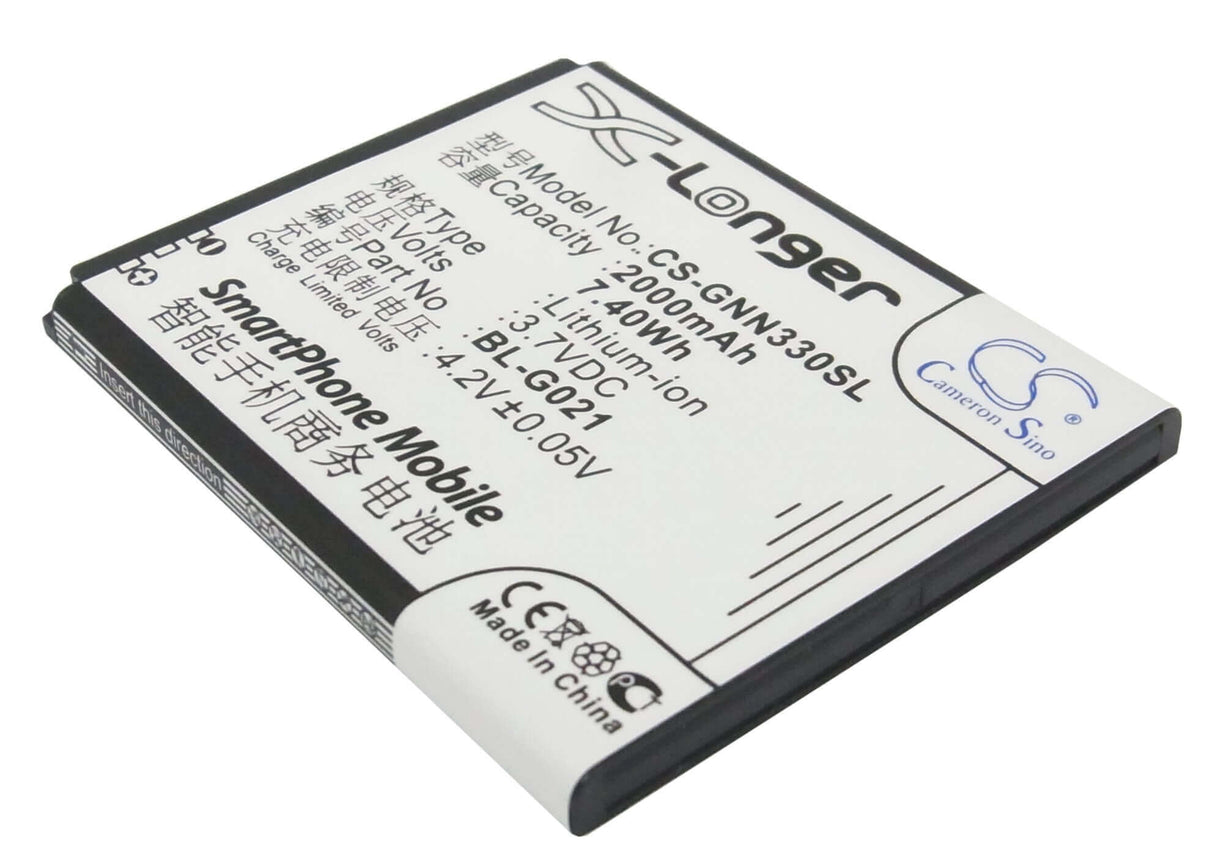 Battery For Gionee Gn777, Gn330 3.7v, 2000mah - 7.40wh Mobile, SmartPhone Cameron Sino Technology Limited (Suspended)   