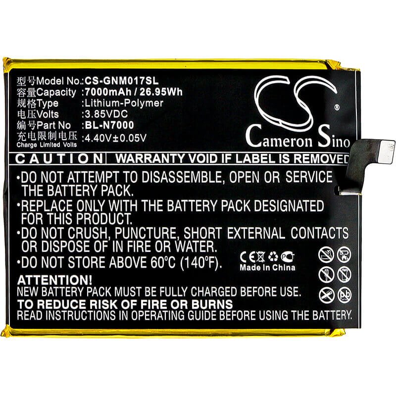 Battery For Gionee, M2017, M2017 Dual Sim, M2017 Dual Sim Td-lte 3.85v, 7000mah - 26.95wh Batteries for Electronics Cameron Sino Technology Limited   