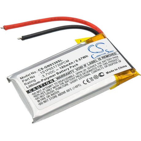 Battery For Gn, Gn9330, Netcom 9330, 3.7v, 180mah - 0.67wh Wireless Headset Cameron Sino Technology Limited   