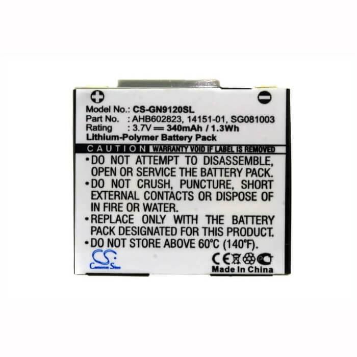 Battery For Gn Netcom 9120, Netcom 9125 3.7v, 340mah - 1.26wh Wireless Headset Cameron Sino Technology Limited   