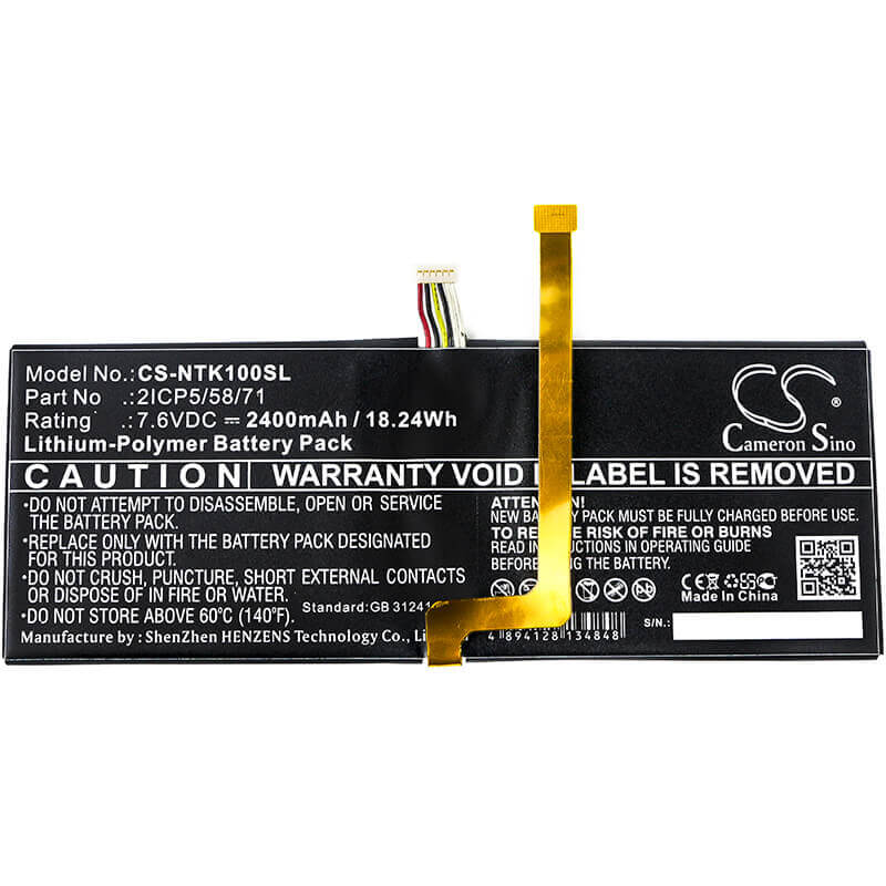 Battery For Google, Dvt3-2, Project Tango 7.6v, 2400mah - 18.24wh Tablet Cameron Sino Technology Limited (Suspended)   