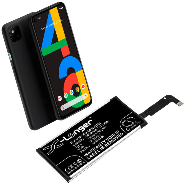 Battery For Google, Pixel, 4a 3.85v, 3050mah - 11.74wh Mobile, SmartPhone Cameron Sino Technology Limited   