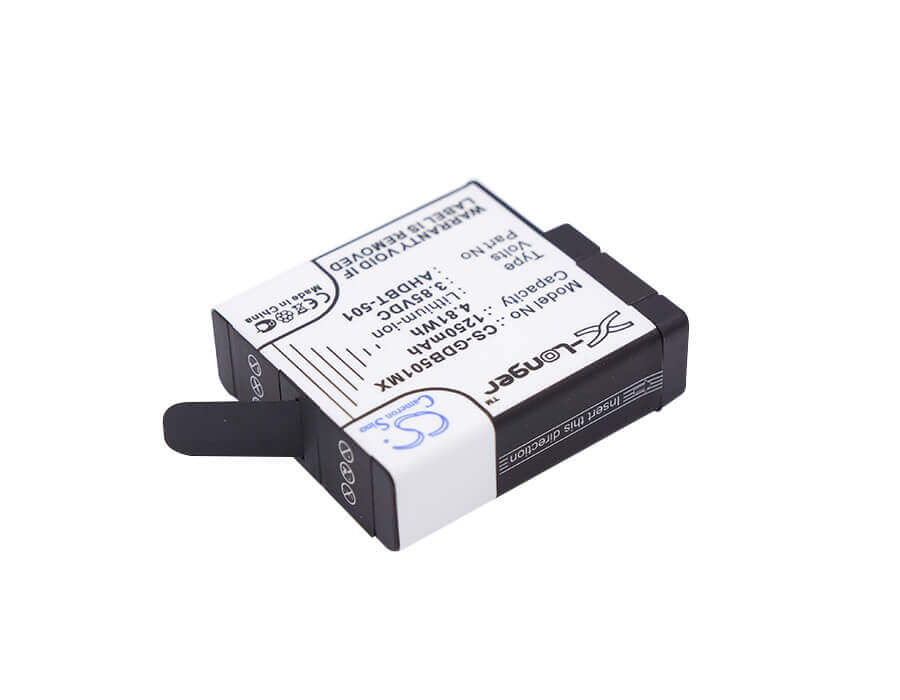 Battery For Gopro, Asst1, Chdhx-501, Hero 5 3.85v, 1250mah - 4.81wh Camera Cameron Sino Technology Limited   