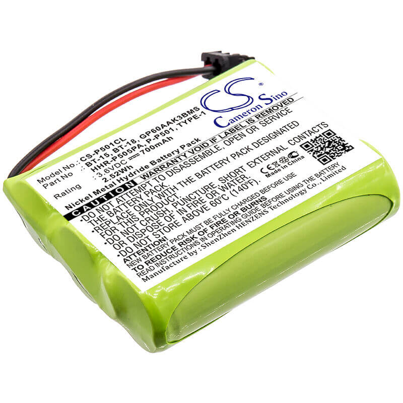 Battery For Gp, Gp60aak3bms, Gp80aas3bmx 3.6v, 700mah - 2.52wh Cordless Phone Cameron Sino Technology Limited (Cordless Phone)   