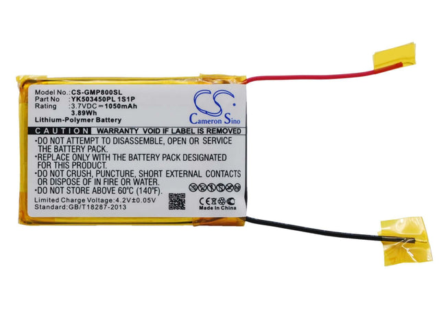 Battery For Grundig Mpixx 8000, Mpixx 8400, Mpixx 8800 3.7v, 1050mah - 3.89wh Media Player Cameron Sino Technology Limited   