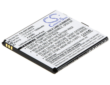 Battery For Gsmart T4, T4 Lite, T4 Lite Edition 3.7v, 1250mah - 4.63wh Mobile, SmartPhone Cameron Sino Technology Limited   