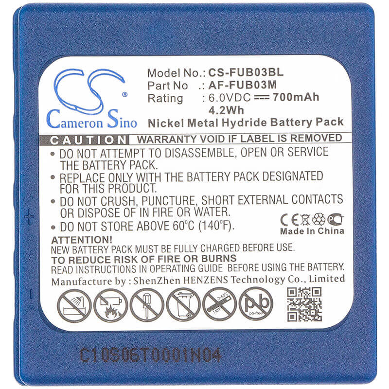 Crane Remote Battery For Hbc Fub 3a, Fub3a, Radiomatic Ba203060 6.0v, 700mah - 4.20wh Crane Remote Control Cameron Sino Technology Limited   