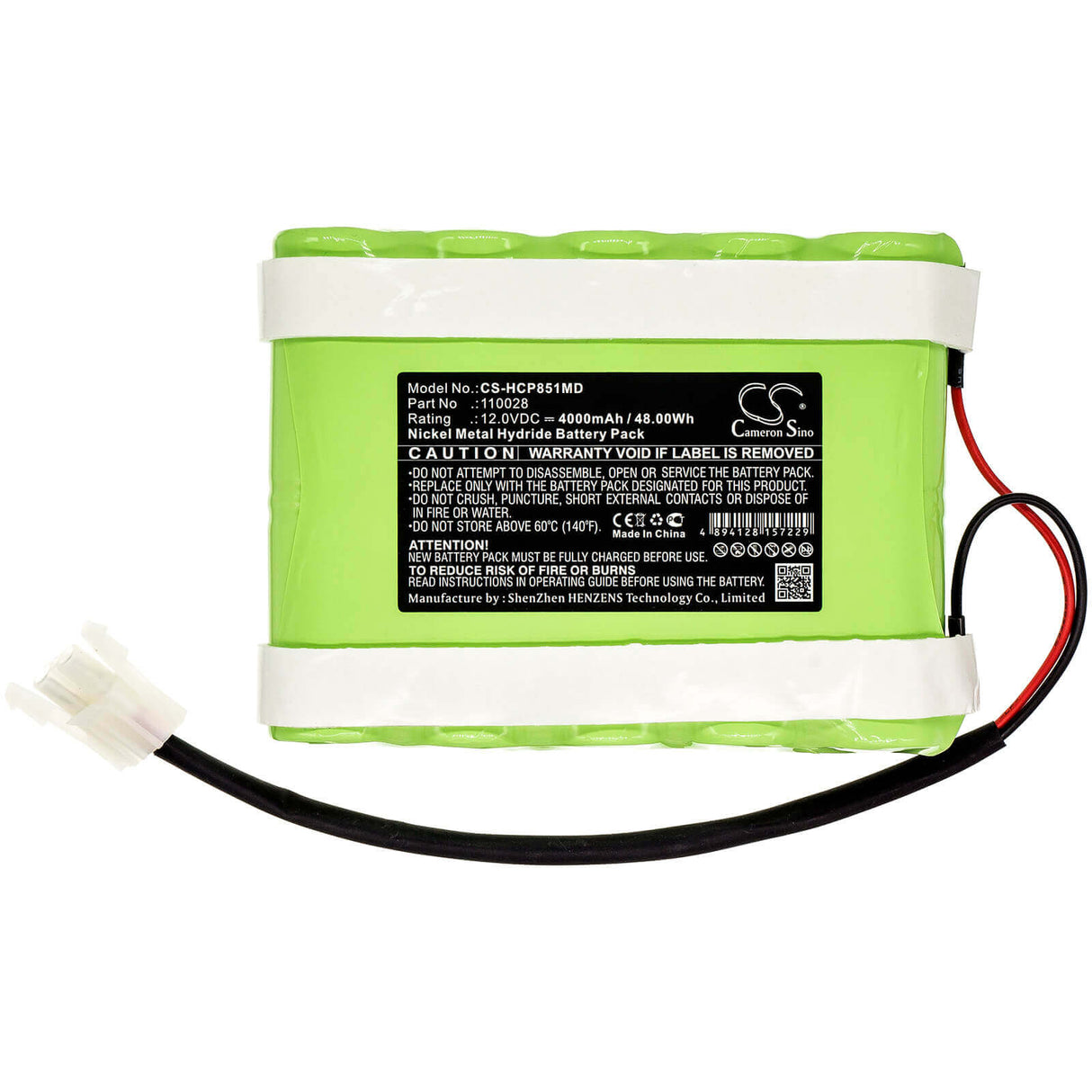 Battery For Hellige, Defi Scp851, Defi Scp852, Defibrillator Scp851 12v, 4000mah - 48.00wh Medical Cameron Sino Technology Limited (Medical)   