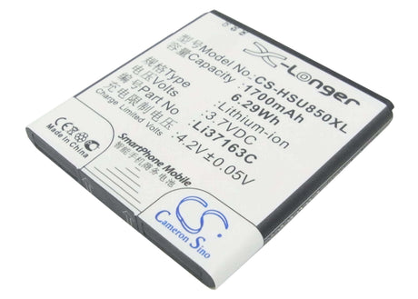 Battery For Hisense Eg870, U860, Hs-t860 3.7v, 1700mah - 6.29wh Mobile, SmartPhone Cameron Sino Technology Limited   