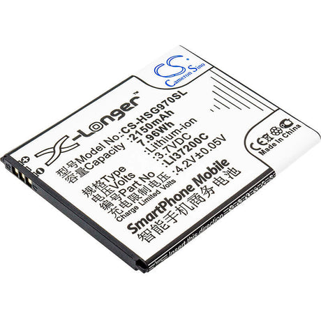 Battery For Hisense Hs-u970, Hs-u966, Hs-t970 3.7v, 2150mah - 7.96wh Mobile, SmartPhone Cameron Sino Technology Limited   