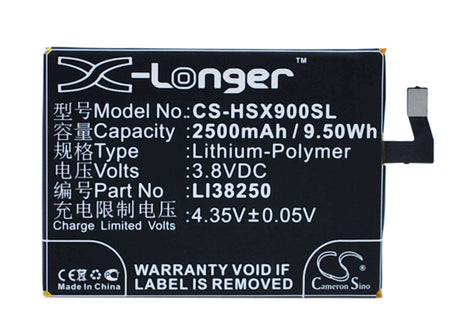 Battery For Hisense X9t, X5t, Hs-x5t 3.8v, 2500mah - 9.50wh Mobile, SmartPhone Cameron Sino Technology Limited   