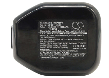 Battery For Hitachi Dn10dsa, Dn10dta, Dn10dva 7.2v, 1500mah - 10.80wh Power Tools Cameron Sino Technology Limited (Power Tools)   