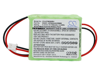 Ni-MH, Alarm Battery For Honeywell 5800rp Wireless, 5800rp Wireless Repeater 6.0v, 700mah - 4.20wh