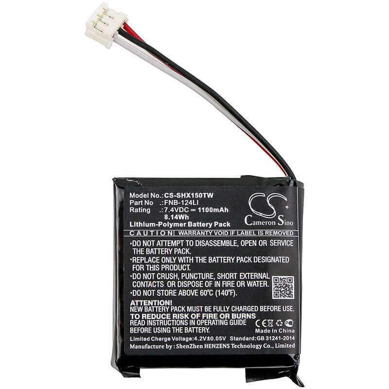 Battery For Horizon, Hx150, Standard Horizon, Hx150 7.4v, 1100mah - 29.40wh Two-Way Radio Cameron Sino Technology Limited   