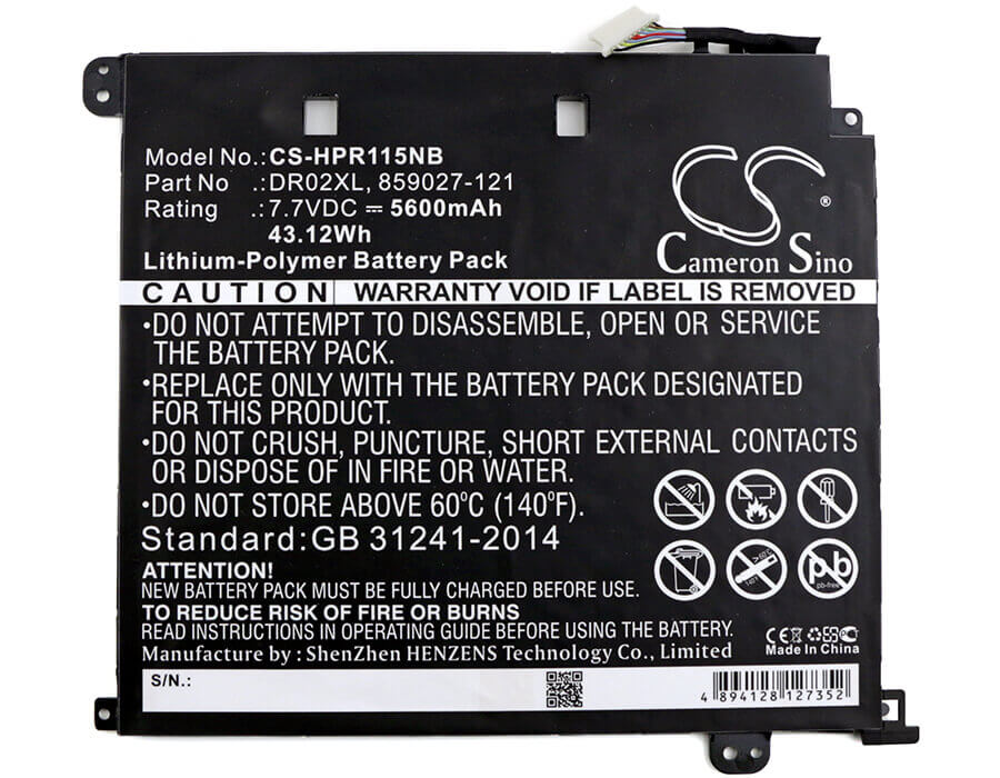 Notebook battery For Hp, Chromebook 11 G5, Chromebook 11-v, 7.7v, 5600mah - 43.12wh Notebook, Laptop Cameron Sino Technology Limited   