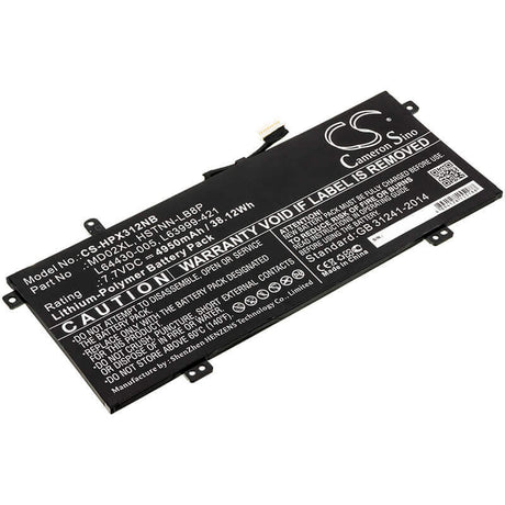 Battery For Hp, Chromebook X360 12b-ca0000ng, Chromebook X360 12b-ca0000ns, Chromebook X360 12b-ca0000ur 7.7v, 4950mah - 38.12wh Notebook, Laptop Cameron Sino Technology Limited   