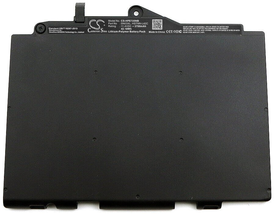 Battery For Hp, Elitebook 725 G3, Elitebook 820 G3 11.4v, 3700mah - 42.18wh Notebook, Laptop Cameron Sino Technology Limited   