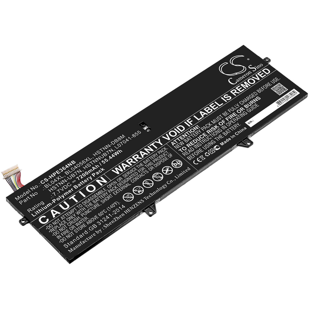 Battery For Hp, Elitebook, X360, 1040 7.7v, 7200mah - 55.44wh Notebook, Laptop Cameron Sino Technology Limited   