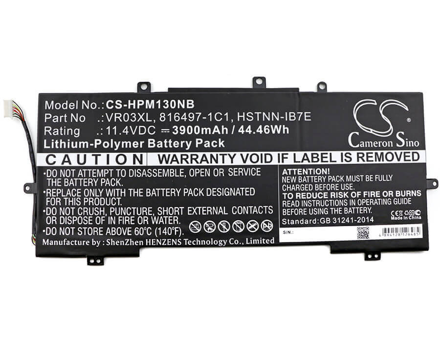 Battery For Hp, Envy 13-d046tu, Envy 13-d051tu, Pavilion 13-d 11.4v, 3900mah - 44.46wh Notebook, Laptop Cameron Sino Technology Limited   