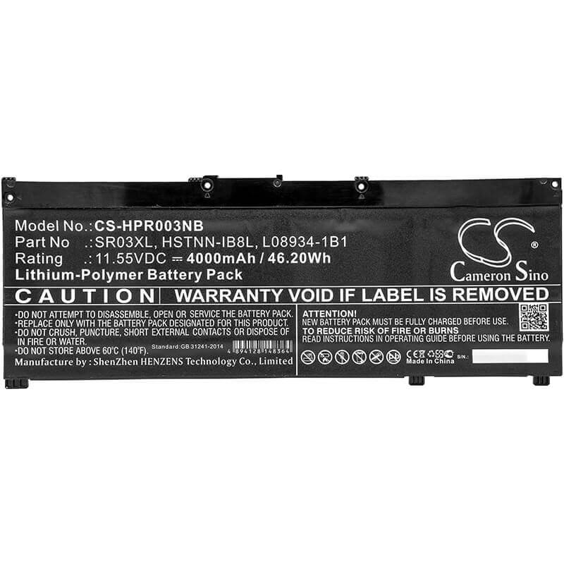 Battery For Hp, Envy X360 15-cn0000, Envy X360 15-cn0000tx, Envy X360 15-cn0002tx 11.55v, 4000mah - 46.20wh Notebook, Laptop Cameron Sino Technology Limited   