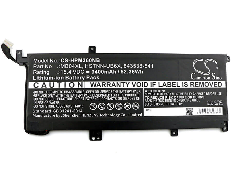 Battery For Hp, Envy X360 M6, M6-aq003dx, M6-aq005dx, M6-aq105 15.4v, 3400mah - 52.36wh Notebook, Laptop Cameron Sino Technology Limited   