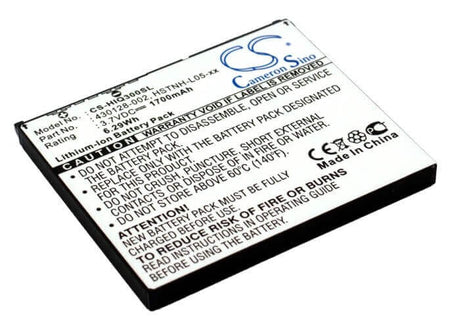 Battery For Hp Ipaq 300, Ipaq 310, Ipaq 312 3.7v, 1700mah - 6.29wh PDA, Pocket PC Cameron Sino Technology Limited   