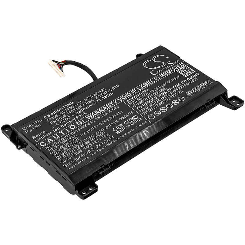 Battery For Hp, Omen 17-an, Omen 17-an003ni, Omen 17-an004no 14.6v, 5300mah - 77.38wh Notebook, Laptop Cameron Sino Technology Limited   