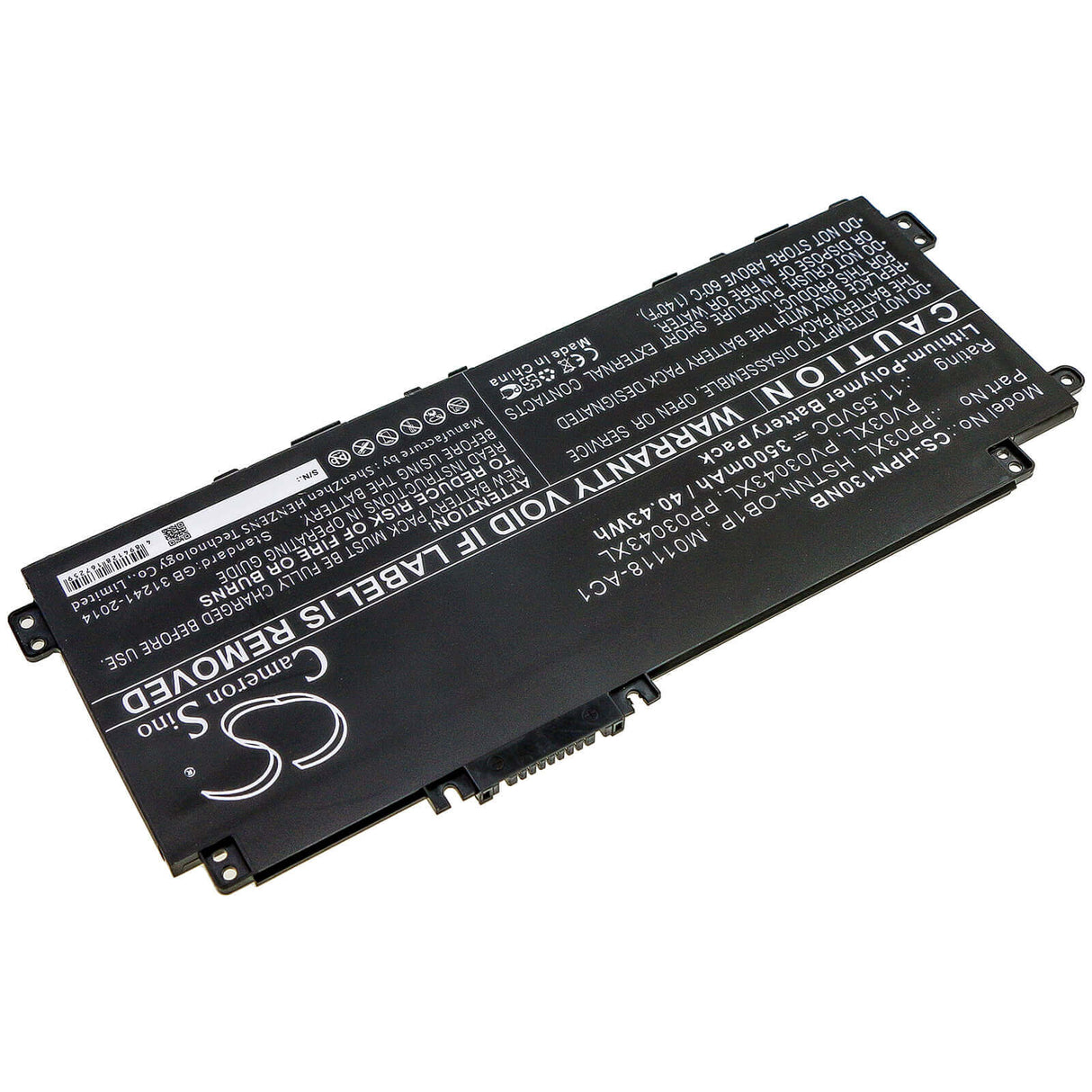 Battery For Hp, Pavilion 13-bb, Pavilion 13-bb0000nc, Pavilion 13-bb0005tu 11.55v, 3500mah - 40.43wh Notebook, Laptop Cameron Sino Technology Limited   