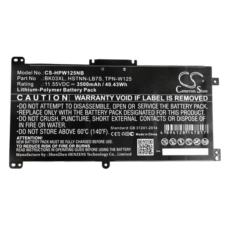 Battery For Hp, Pavilion X360 14-ba000, Pavilion X360 14-ba000nf, Pavilion X360 14-ba000ur 11.55v, 3500mah - 40.43wh Notebook, Laptop Cameron Sino Technology Limited   