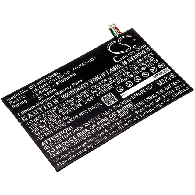 Battery For Hp Pro Slate 12, K7x87aa, K7x87aaaba 3.8v, 9500mah - 36.10wh Tablet Cameron Sino Technology Limited   