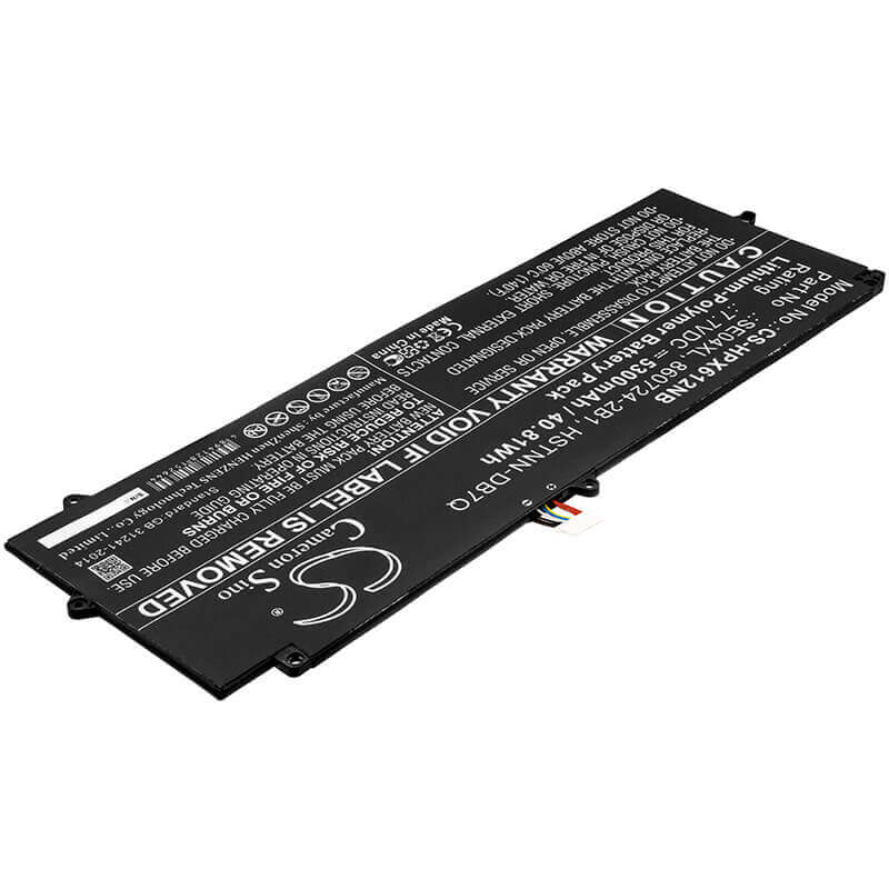 Battery For Hp, Pro Tablet X2 612 G2, Pro Tablet X2 612 G2(1dt63aw), Pro Tablet X2 612 G2(1dt66aw) 7.7v, 5300mah - 40.81wh Notebook, Laptop Cameron Sino Technology Limited   