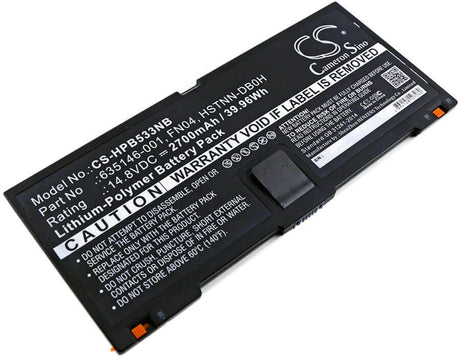 Battery For Hp, Probook 5330m 14.8v, 2700mah - 39.96wh Notebook, Laptop Cameron Sino Technology Limited   