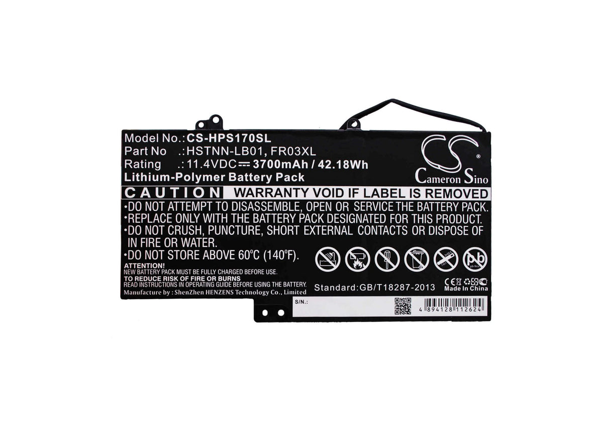 Battery For Hp Slate 17, Slate 17-l010, J4v73aa 11.4v, 3700mah - 42.18wh Tablet Cameron Sino Technology Limited (Suspended)   