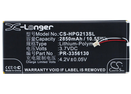 Battery For Hp Slate 7 G2 1311, Slate 7 G2 1315 3.7v, 2850mah - 10.55wh Tablet Cameron Sino Technology Limited   