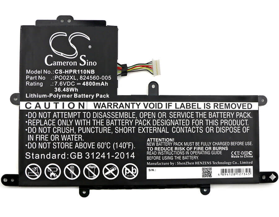 Battery For Hp, Stream 11-r, Stream 11-r010nr, Stream 11-r014w 7.6v, 4800mah - 36.48wh Notebook, Laptop Cameron Sino Technology Limited   