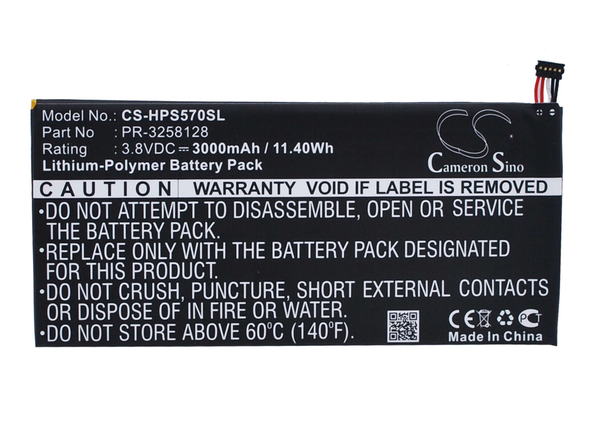 Battery For Hp Stream 7 5700, Stream 7 5700ng, Stream 7 5709 3.8v, 3000mah - 11.40wh Tablet Cameron Sino Technology Limited   