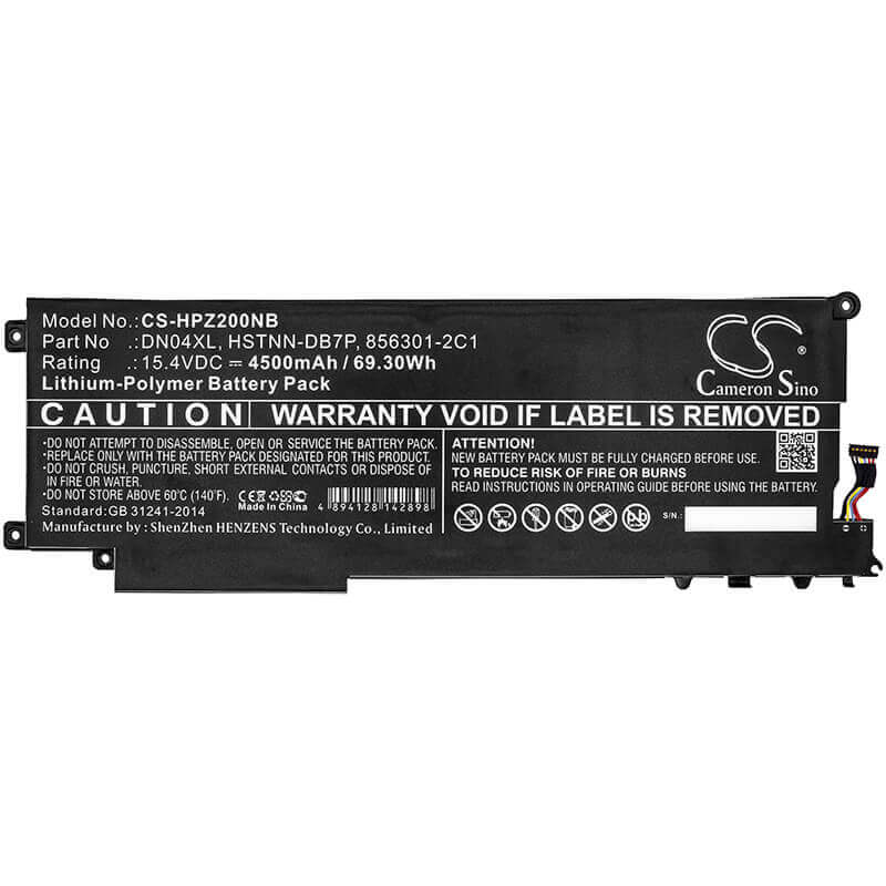 Battery For Hp, Zbook X2, Zbook X2 G4 15.4v, 4500mah - 69.30wh Notebook, Laptop Cameron Sino Technology Limited   