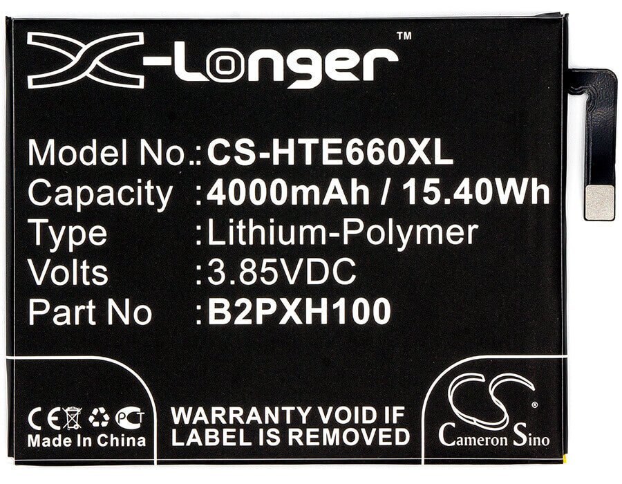 Battery For Htc, 2pxh100, E66, One X10, One X10 Lte-a, X10, X10 Lte-a 3.85v, 4000mah - 15.40wh Batteries for Electronics Cameron Sino Technology Limited   