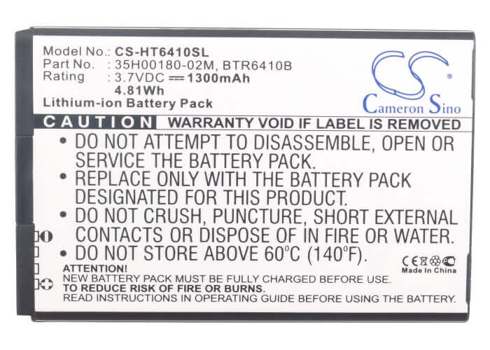 Battery For Htc Adr6410, Adr6410l, Adr6410lvw 3.7v, 1300mah - 4.81wh Batteries for Electronics Cameron Sino Technology Limited   