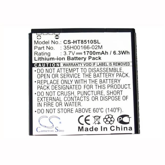 Battery For Htc Amaze 4g, Ph85110, Ruby 3.7v, 1700mah - 6.29wh Mobile, SmartPhone Cameron Sino Technology Limited (Suspended)   