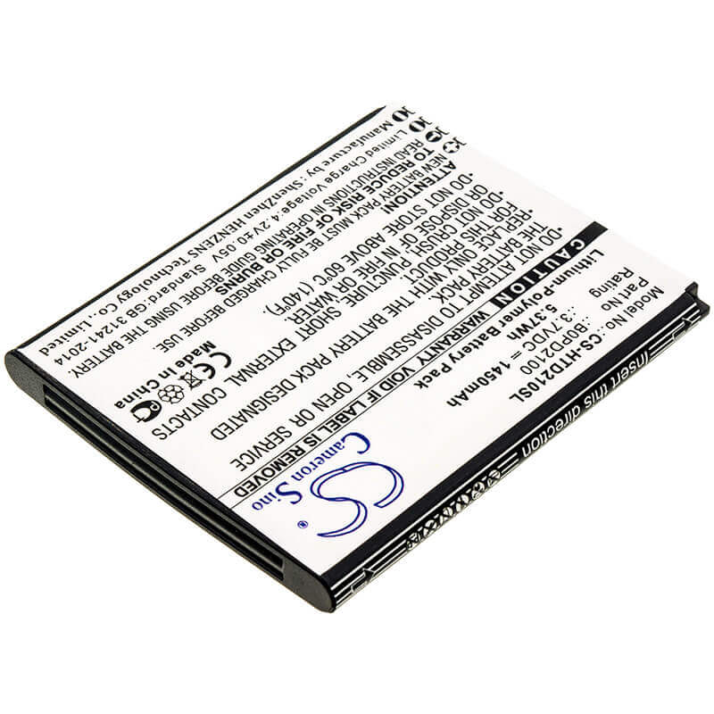 Battery For Htc, D210h, Desire 210, Desire 210 Dual Sim 3.7v, 1450mah - 5.37wh Batteries for Electronics Cameron Sino Technology Limited   