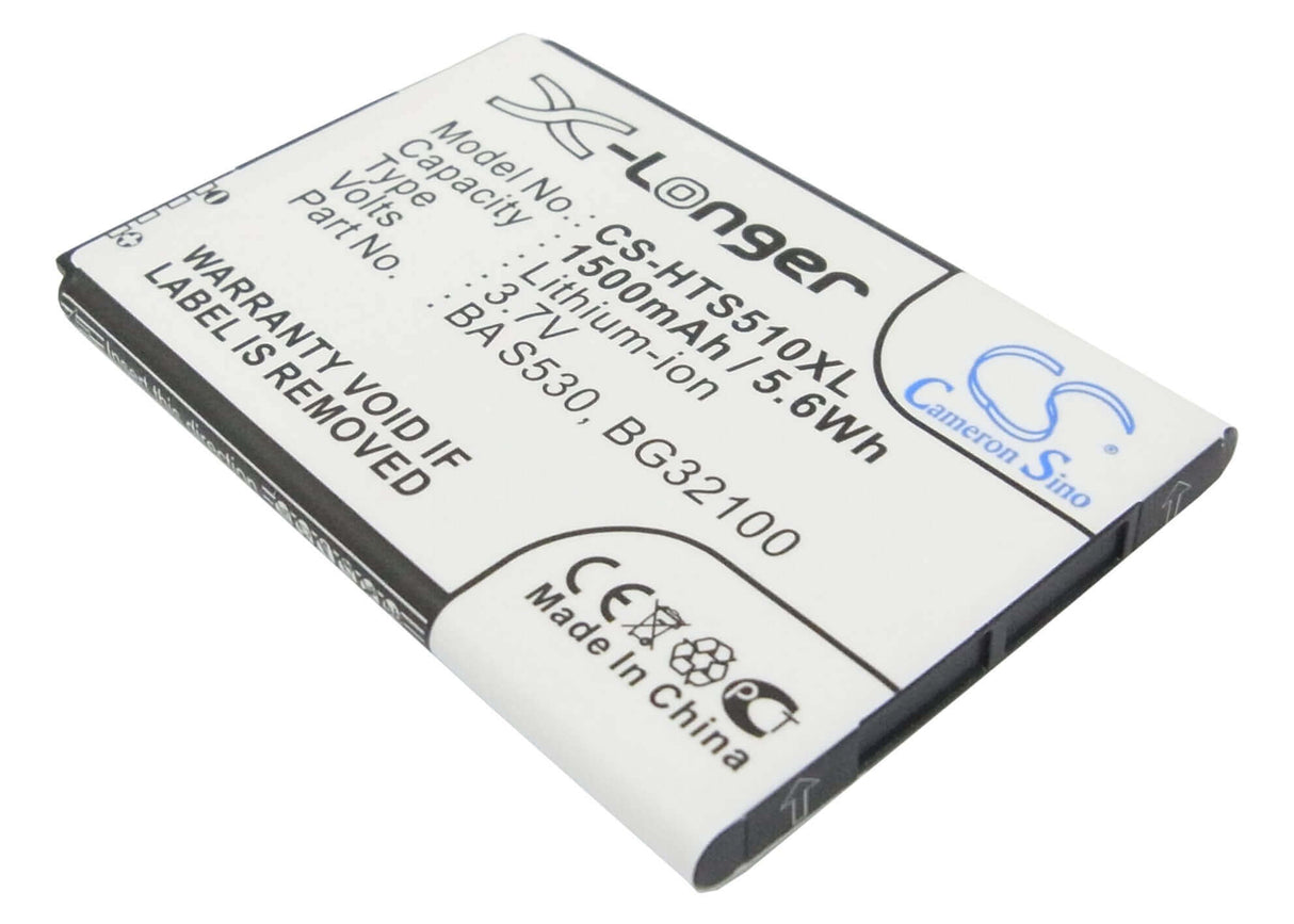 Battery For Htc Desire S, S510e, Saga 3.7v, 1500mah - 5.55wh Mobile, SmartPhone Cameron Sino Technology Limited   