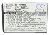 Battery For Htc Evo Shift 4g, Knight, Speedy 3.7v, 1200mah - 4.44wh Batteries for Electronics Cameron Sino Technology Limited   