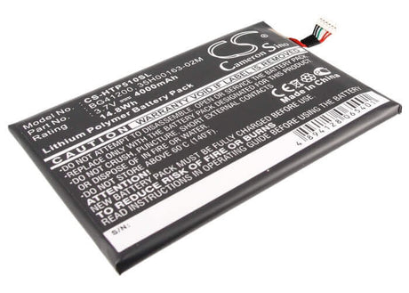 Battery For Htc Flyer, P510e, Evo View 4g 3.7v, 4000mah - 14.80wh Tablet Cameron Sino Technology Limited   