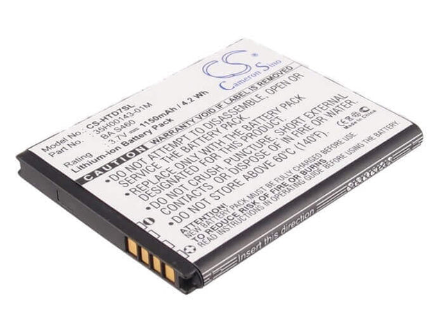 Battery For Htc Hd7, T9292, Hd3 3.7v, 1150mah - 4.26wh Batteries for Electronics Cameron Sino Technology Limited   