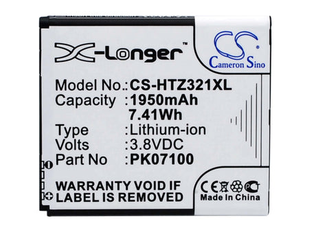 Battery For Htc J Z321e, J Isw13ht, Nippon 3.8v, 1950mah - 7.41wh Batteries for Electronics Cameron Sino Technology Limited   