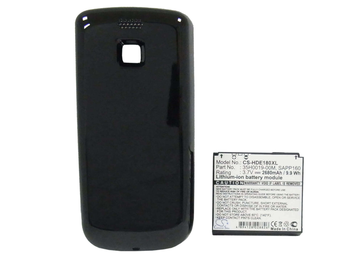 Battery For Htc Magic, A6161, Sapphire, Black Back Cover 3.7v, 2680mah - 9.92wh Batteries for Electronics Cameron Sino Technology Limited   