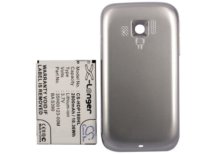 Battery For Htc Touch Pro 2, Touch Pro Ii, T7373, Silver Back Cover 3.7v, 2800mah - 10.36wh Batteries for Electronics Cameron Sino Technology Limited   